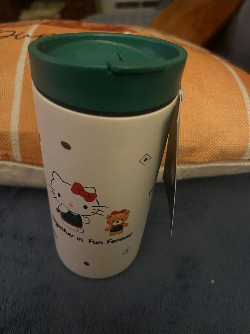 Hello Kitty Pink Red Cream & Green Character Bottle